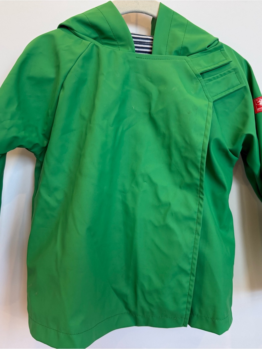 Kids Green Raincoat with Hood